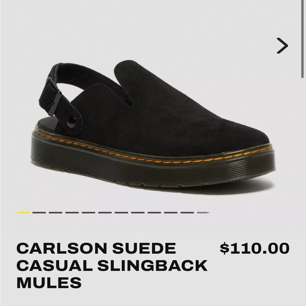 Dr. Martens  CARLSON SUEDE CASUAL SLINGBACK MULES size 6